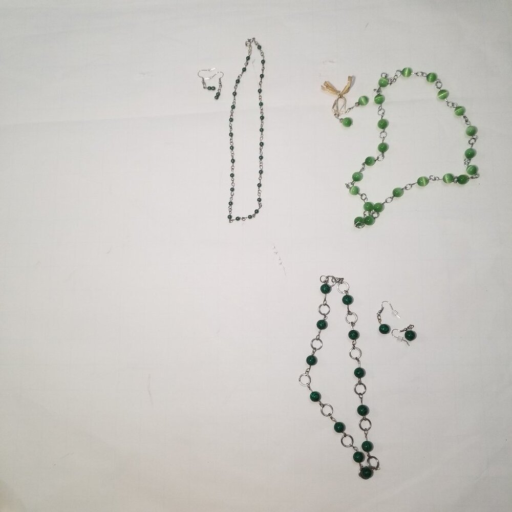 Necklace with matching earrings - handmade